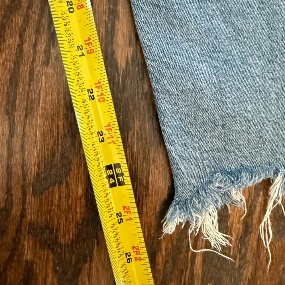 AGOLDE Women's Nico High Rise Straight Leg Jeans Slim Raw Hem Denim Size 26 - Picture 8 of 10